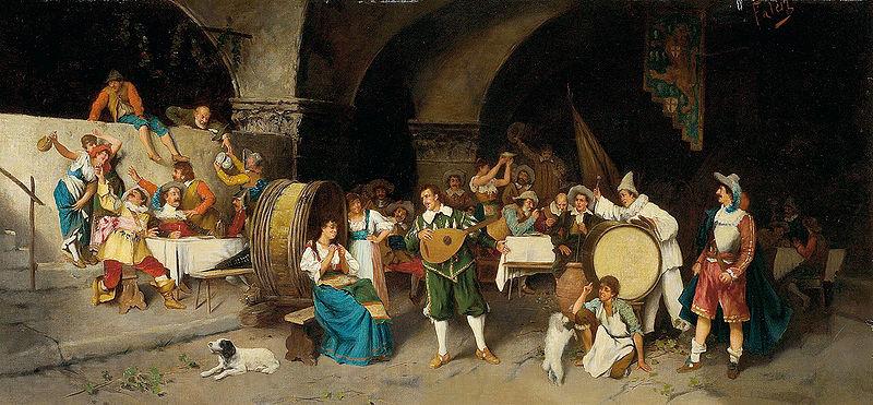Luis Riccardo Falero Day in a tavern France oil painting art